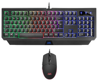 Combo teclado ratón gamer MARS MCP100, iluminación Led, conexión Usb.