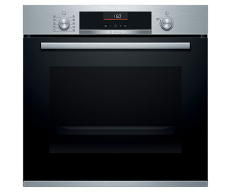 Horno multifunción BOSCH HBA-5360S0, inox, capacidad: 71L, A, panel trasero autolimpiable, H: 59,5cm, A: 59,4cm, F: 54,8cm.