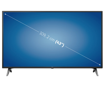 Televisión 109,22 cm (43") LED LG 43UN73006 4K, HDR 10 PRO, SMART TV, WIFI, BLUETOOTH, TDT T2, USB reproductor y grabador, 3HDMI, 1600HZ.