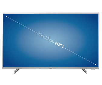 Televisión 109,22 cm (43") LED PHILIPS 43PUS7555 4K, HDR, SMART TV, WIFI, TDT T2, USB reproductor y grabador, 3HDMI, 1500HZ.