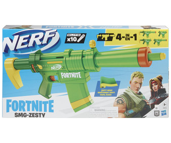 Lanzador 4 en 1 de 61cm. NERF FORTNITE SMG-ZESTY.